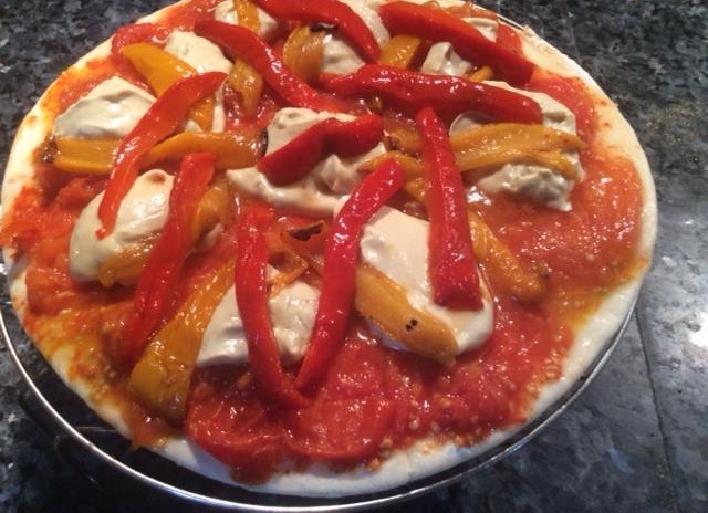 Maggie's Roasted Pepper and Tomato Pizza 03